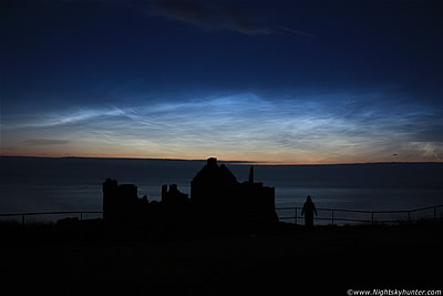 Dunluce Castle Noctilucent Cloud Display - July 10th 2011